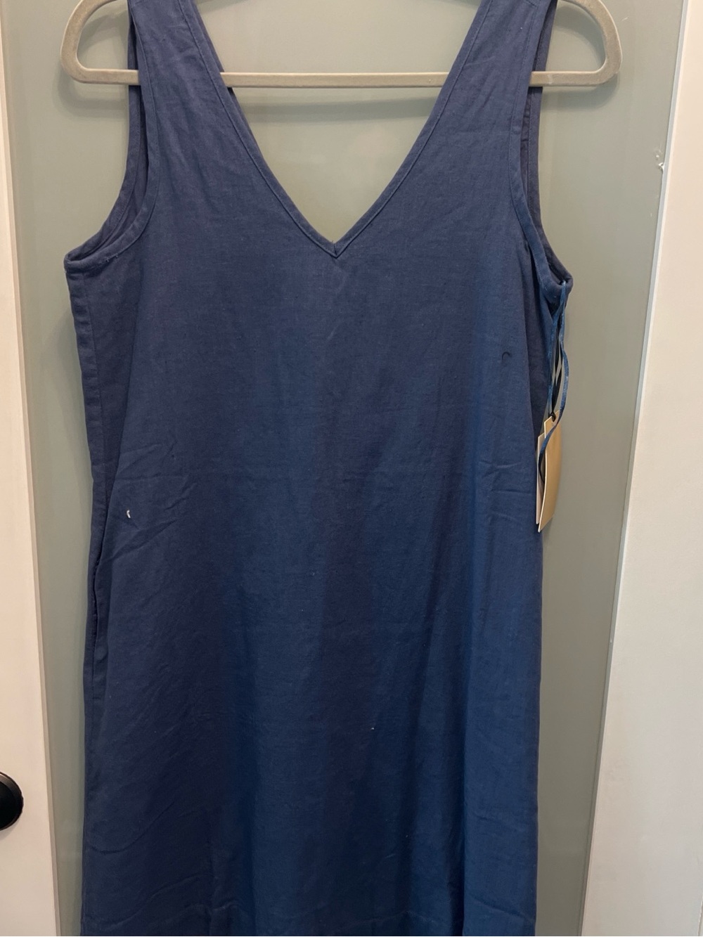 Halogen Navy Sleeveless V-Neck Dress